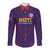Custom Haiti Football Long Sleeve Button Shirt Come On Les Grenadiers