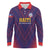 Custom Haiti Football Long Sleeve Polo Shirt Come On Les Grenadiers