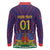 Custom Haiti Football Long Sleeve Polo Shirt Come On Les Grenadiers
