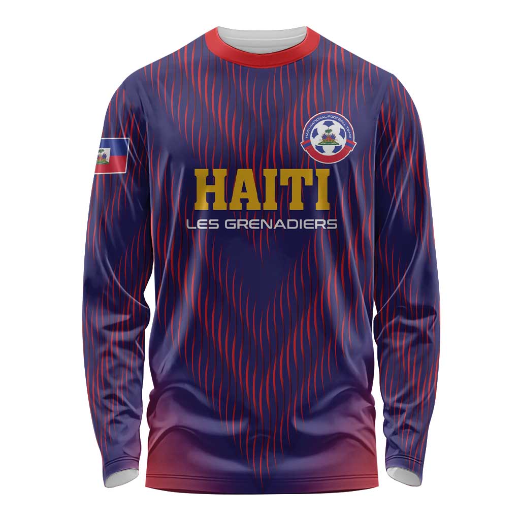 Custom Haiti Football Long Sleeve Shirt Come On Les Grenadiers