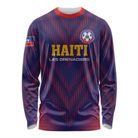 Custom Haiti Football Long Sleeve Shirt Come On Les Grenadiers