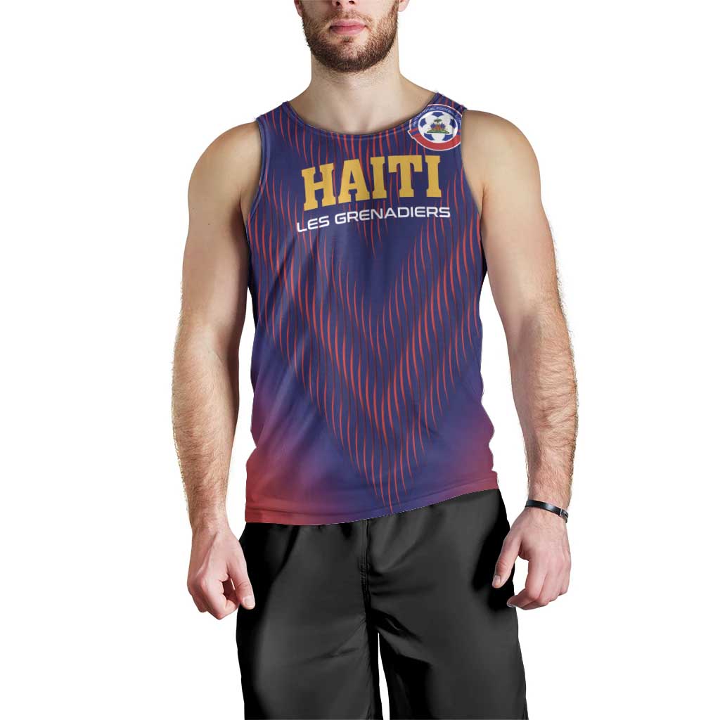 Custom Haiti Football Men Tank Top Come On Les Grenadiers