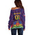 Custom Haiti Football Off Shoulder Sweater Come On Les Grenadiers