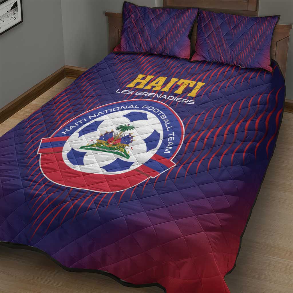 Haiti Football Quilt Bed Set Come On Les Grenadiers