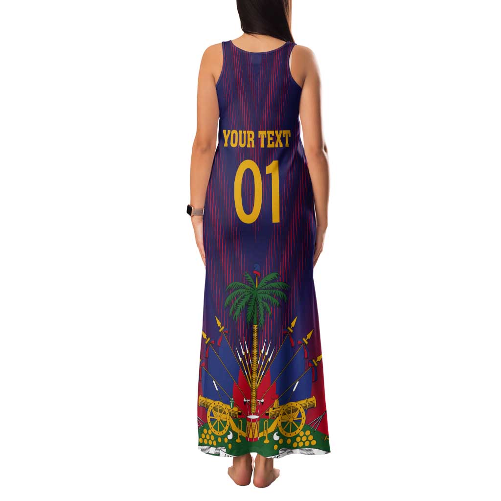 Custom Haiti Football Tank Maxi Dress Come On Les Grenadiers