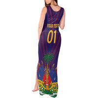 Custom Haiti Football Tank Maxi Dress Come On Les Grenadiers