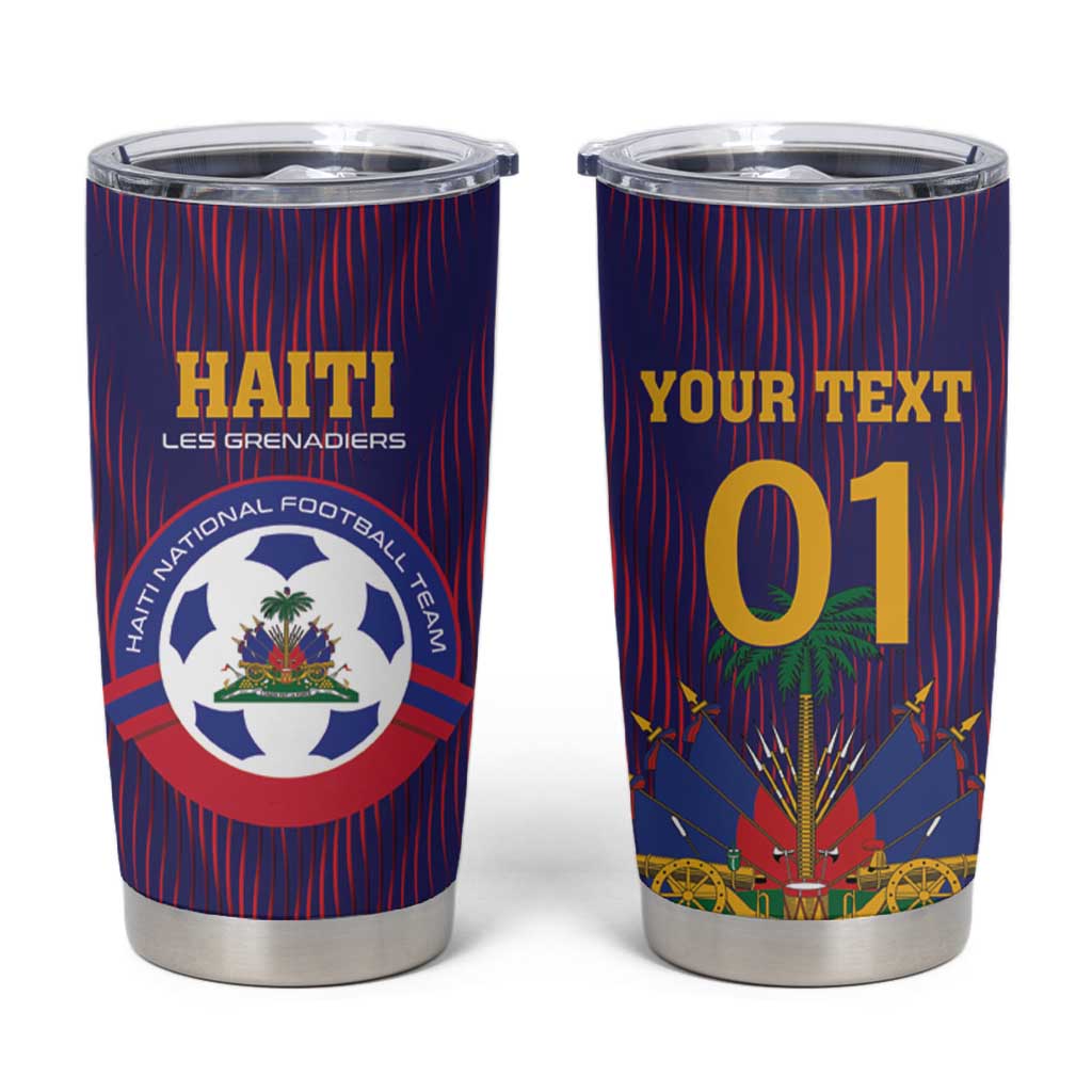 Custom Haiti Football Tumbler Cup Come On Les Grenadiers