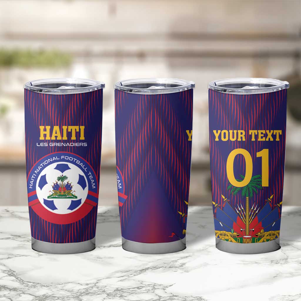 Custom Haiti Football Tumbler Cup Come On Les Grenadiers