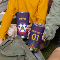 Custom Haiti Football Tumbler Cup Come On Les Grenadiers
