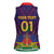 Custom Haiti Football Women Sleeveless Polo Shirt Come On Les Grenadiers