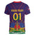 Custom Haiti Football Women V-Neck T-Shirt Come On Les Grenadiers