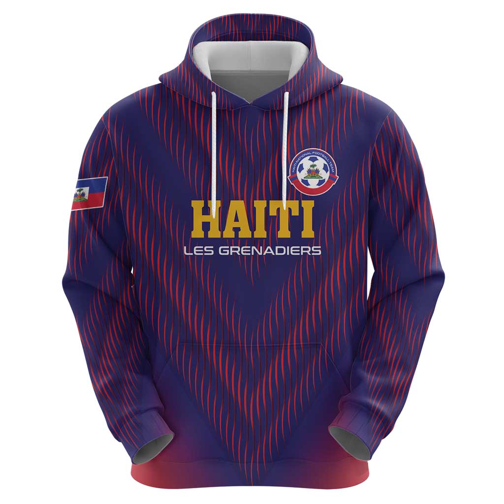 Custom Haiti Football Zip Hoodie Come On Les Grenadiers