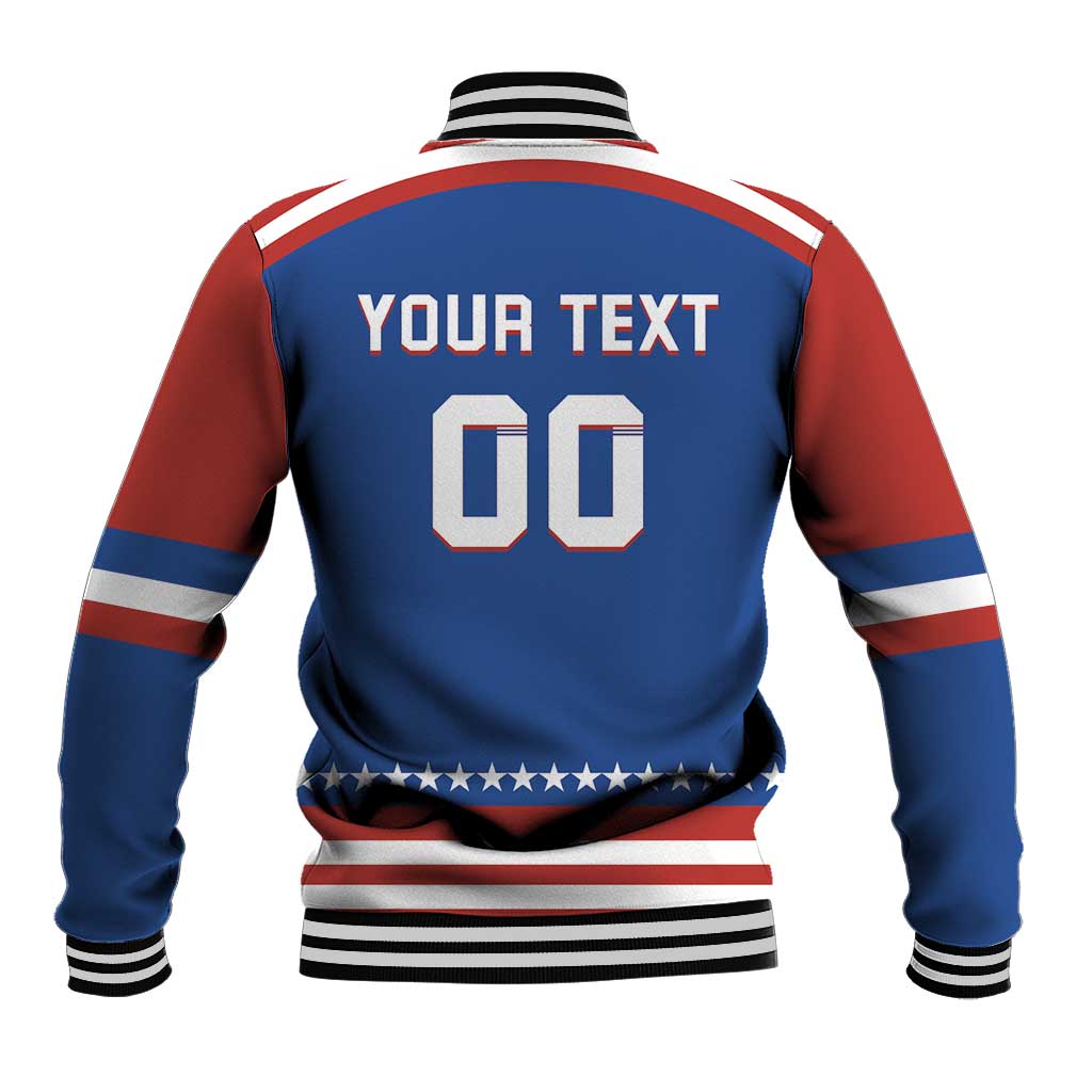 Custom Hockey 2026 USA Blue Baseball Jacket United States Go Champions