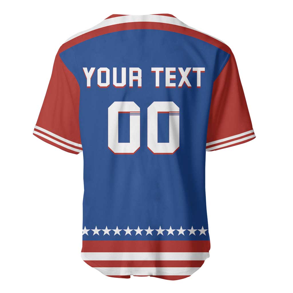 Custom Hockey 2026 USA Blue Baseball Jersey United States Go Champions