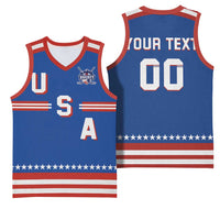 Custom Hockey 2026 USA Blue Basketball Jersey United States Go Champions