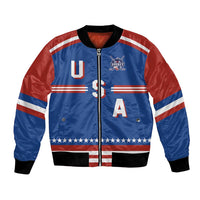 Custom Hockey 2026 USA Blue Bomber Jacket United States Go Champions
