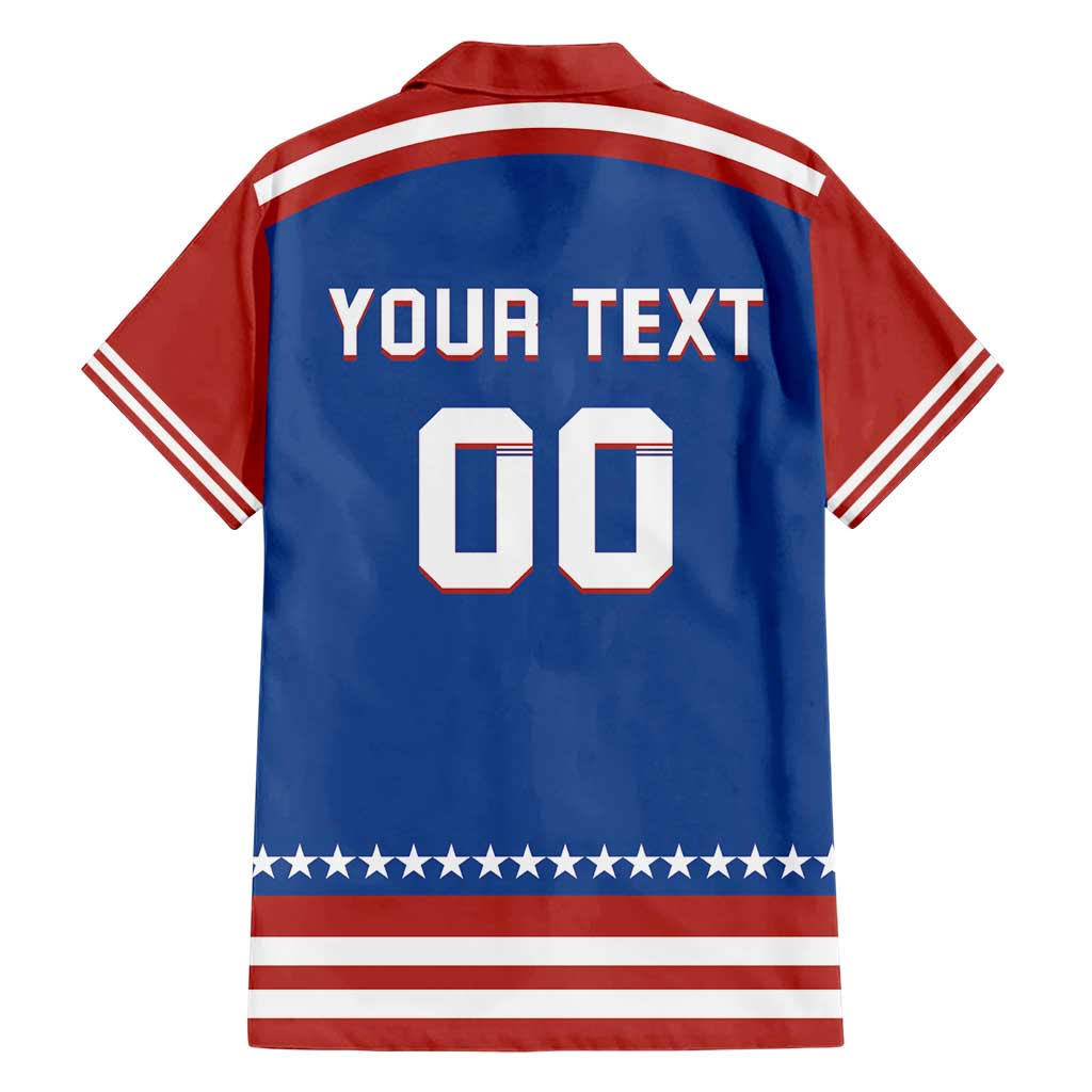 Custom Hockey 2026 USA Blue Hawaiian Shirt United States Go Champions