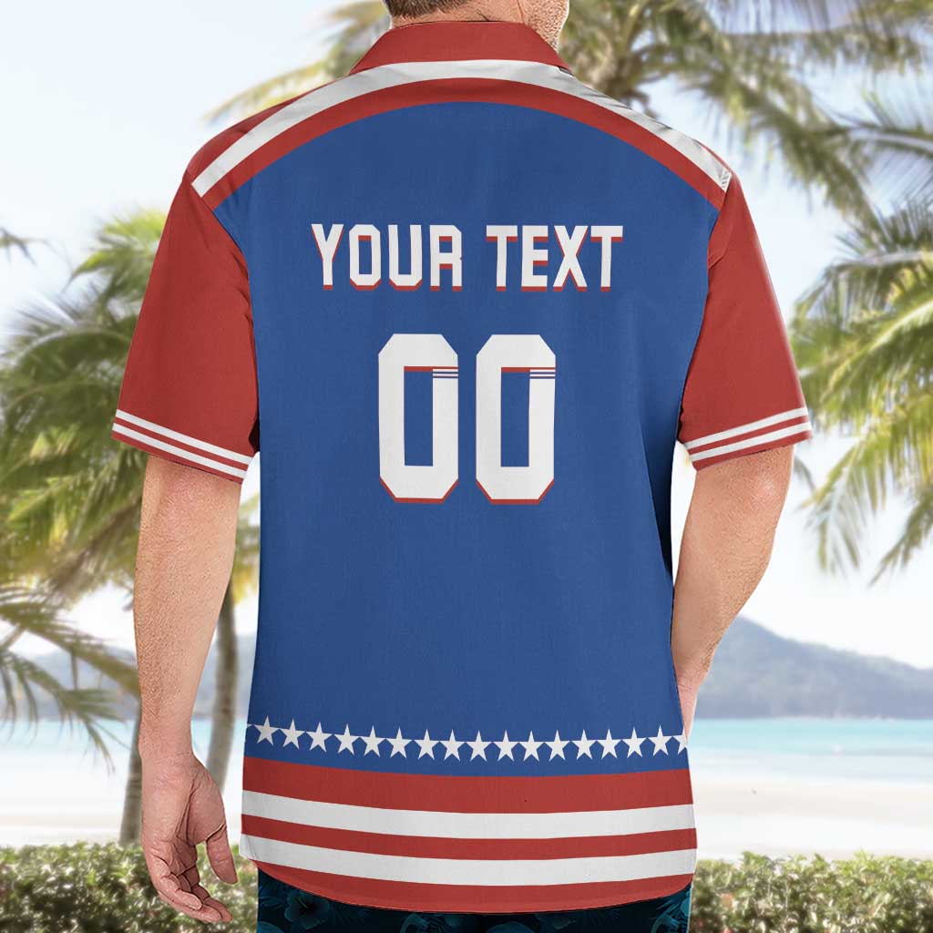 Custom Hockey 2026 USA Blue Hawaiian Shirt United States Go Champions