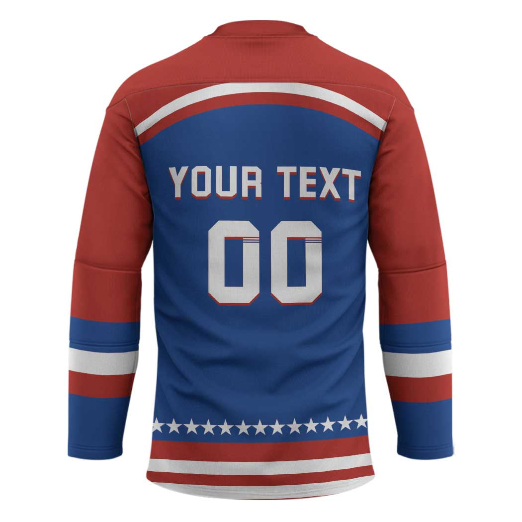Custom Hockey 2026 USA Blue Hockey Jersey United States Go Champions