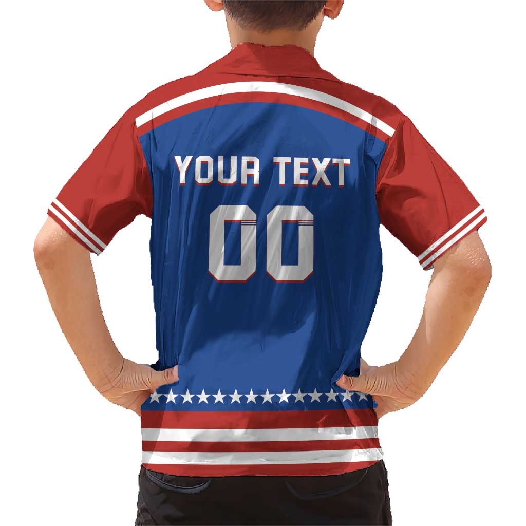 Custom Hockey 2026 USA Blue Kid Hawaiian Shirt United States Go Champions