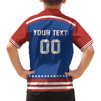 Custom Hockey 2026 USA Blue Kid Hawaiian Shirt United States Go Champions