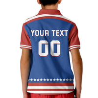 Custom Hockey 2026 USA Blue Kid Polo Shirt United States Go Champions