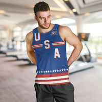 Custom Hockey 2026 USA Blue Men Tank Top United States Go Champions
