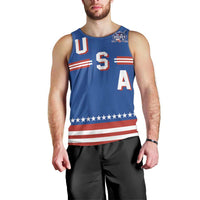 Custom Hockey 2026 USA Blue Men Tank Top United States Go Champions