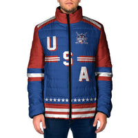 Custom Hockey 2026 USA Blue Padded Jacket United States Go Champions