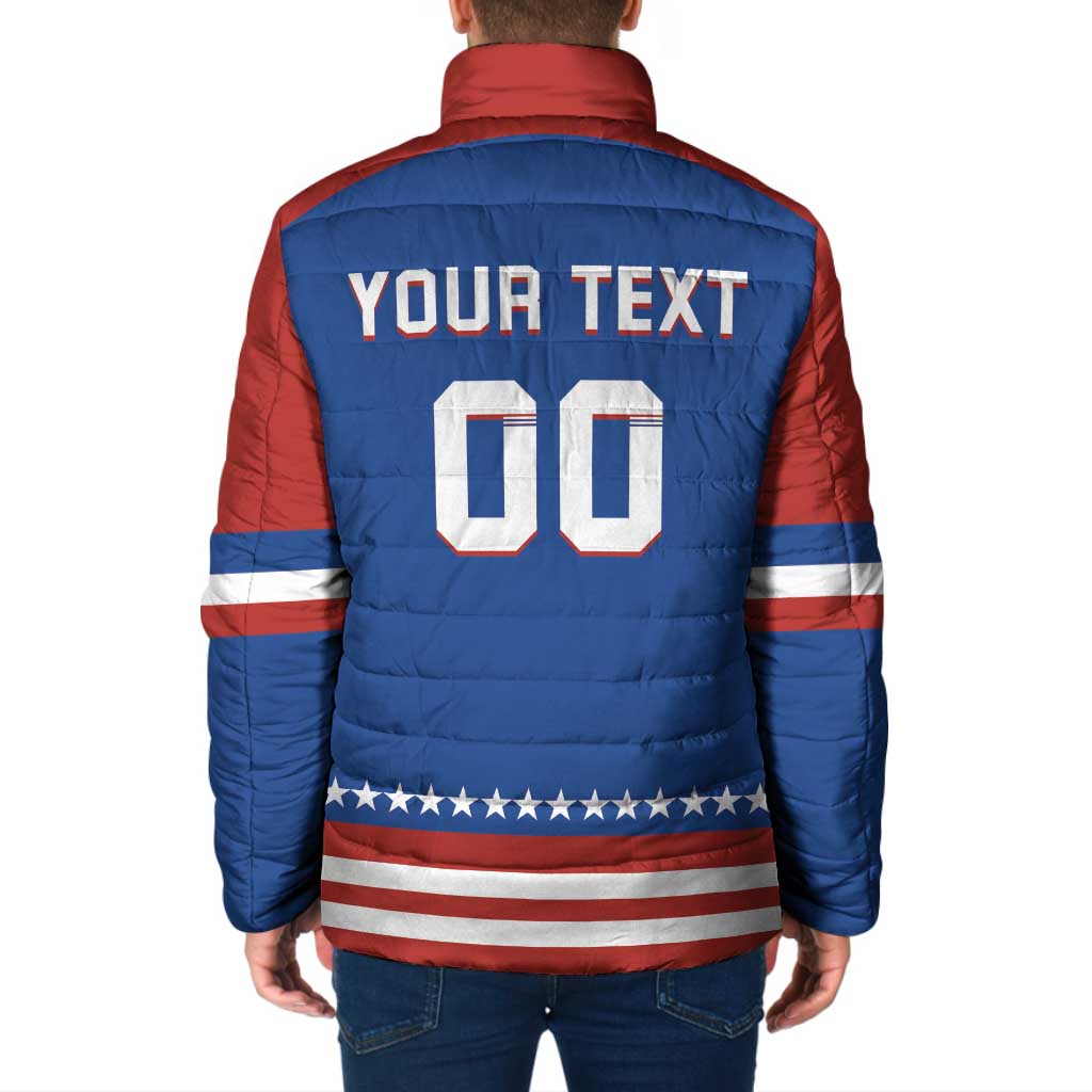 Custom Hockey 2026 USA Blue Padded Jacket United States Go Champions
