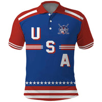 Custom Hockey 2026 USA Blue Polo Shirt United States Go Champions
