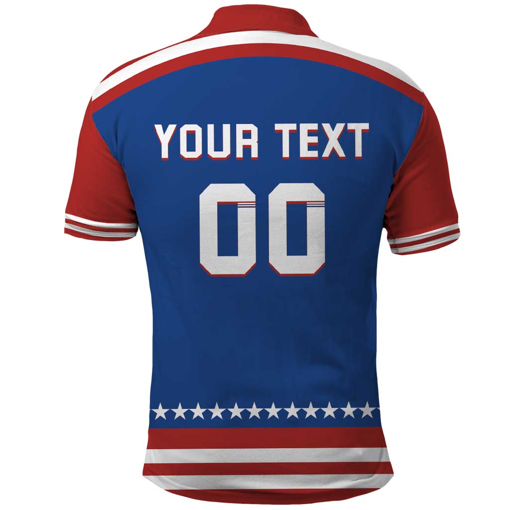 Custom Hockey 2026 USA Blue Polo Shirt United States Go Champions
