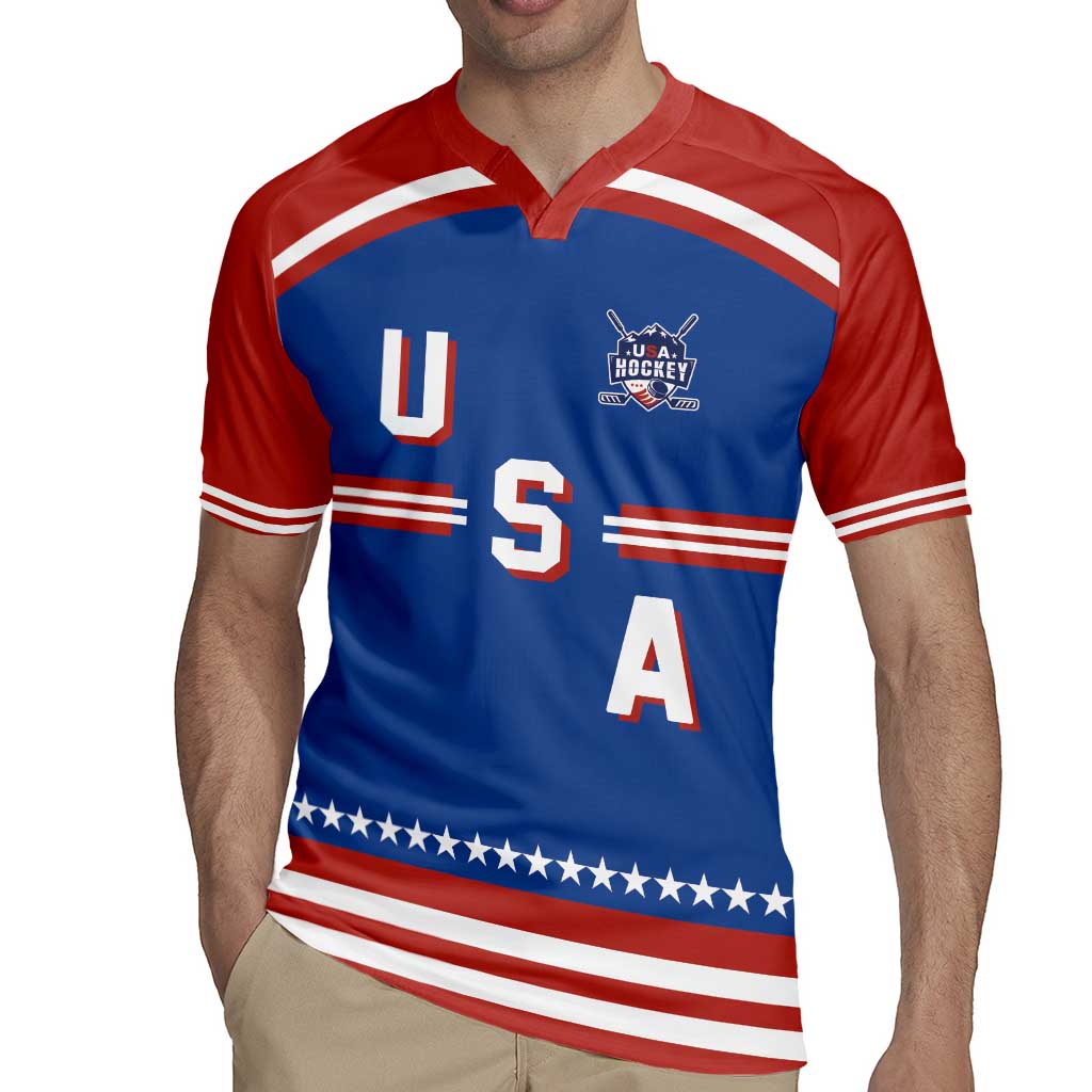 Custom Hockey 2026 USA Blue Rugby Jersey United States Go Champions
