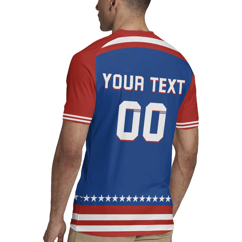 Custom Hockey 2026 USA Blue Rugby Jersey United States Go Champions