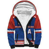 Custom Hockey 2026 USA Blue Sherpa Hoodie United States Go Champions