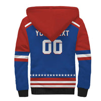 Custom Hockey 2026 USA Blue Sherpa Hoodie United States Go Champions