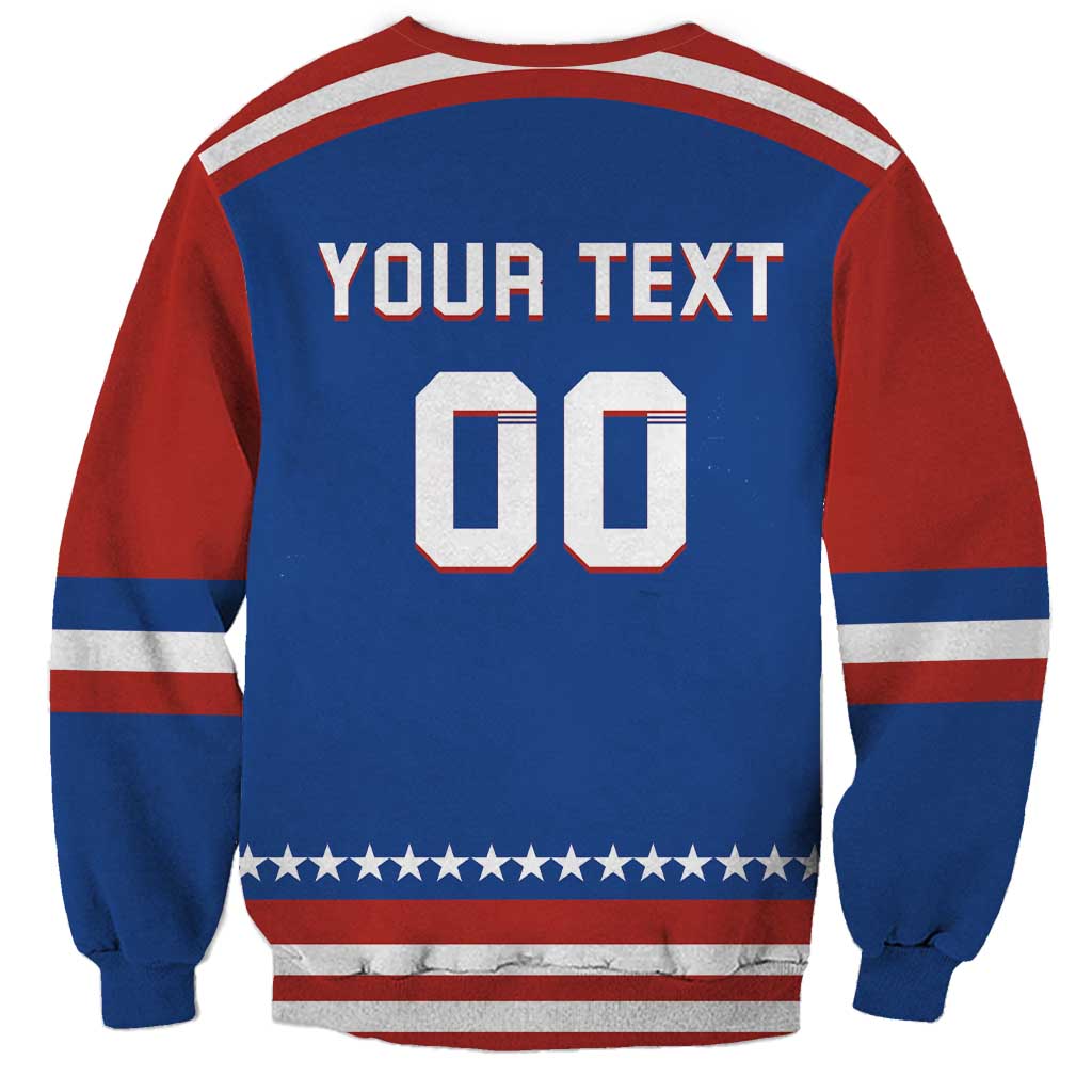 Custom Hockey 2026 USA Blue Sweatshirt United States Go Champions