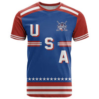 Custom Hockey 2026 USA Blue T Shirt United States Go Champions