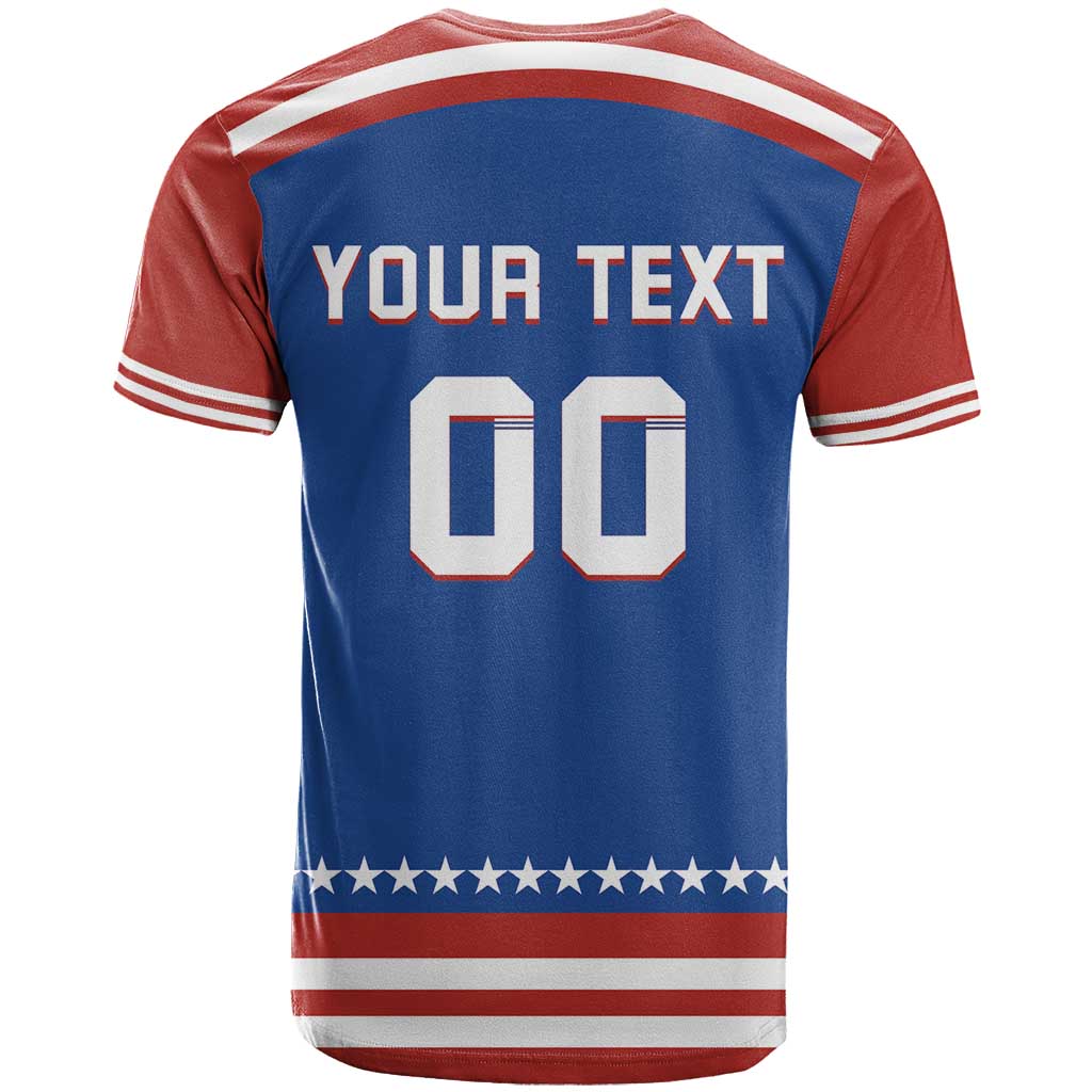 Custom Hockey 2026 USA Blue T Shirt United States Go Champions