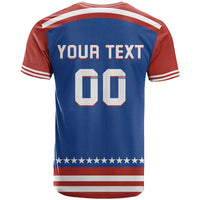 Custom Hockey 2026 USA Blue T Shirt United States Go Champions