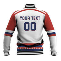 Custom Hockey 2026 USA White Baseball Jacket United States Go Champions