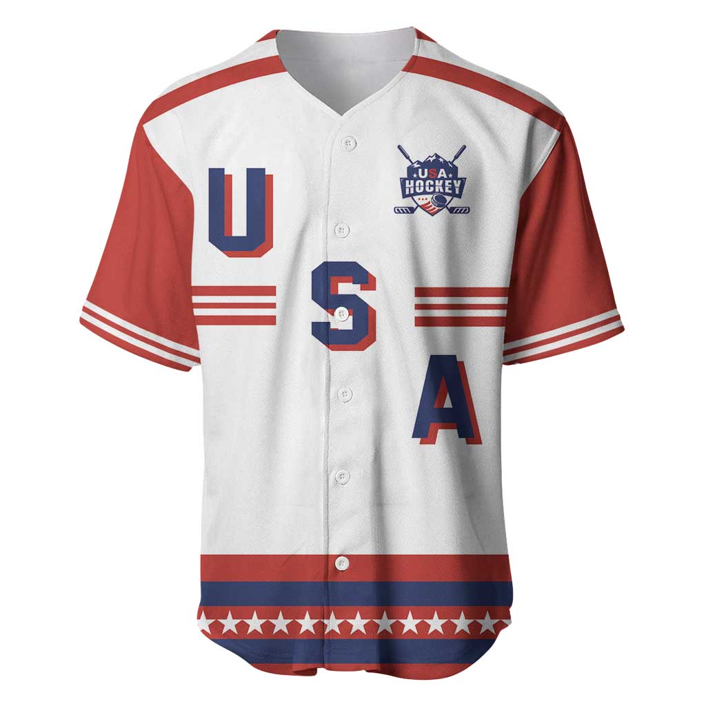 Custom Hockey 2026 USA White Baseball Jersey United States Go Champions