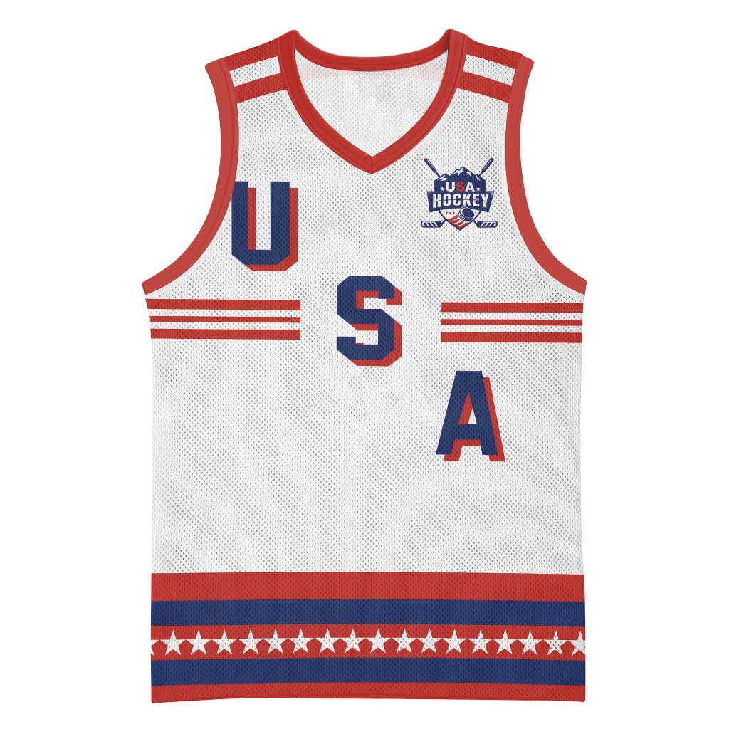 Custom Hockey 2026 USA White Basketball Jersey United States Go Champions