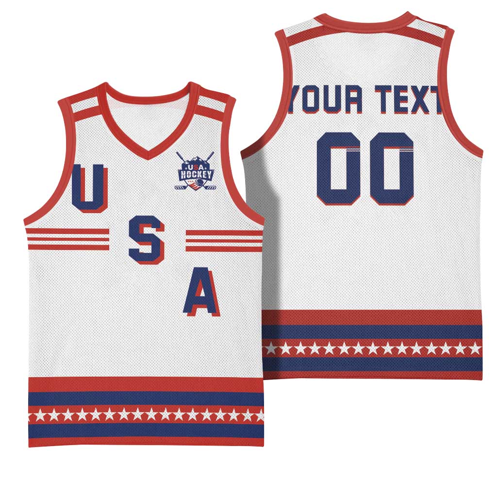 Custom Hockey 2026 USA White Basketball Jersey United States Go Champions