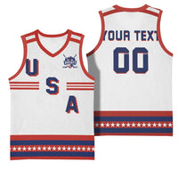 Custom Hockey 2026 USA White Basketball Jersey United States Go Champions