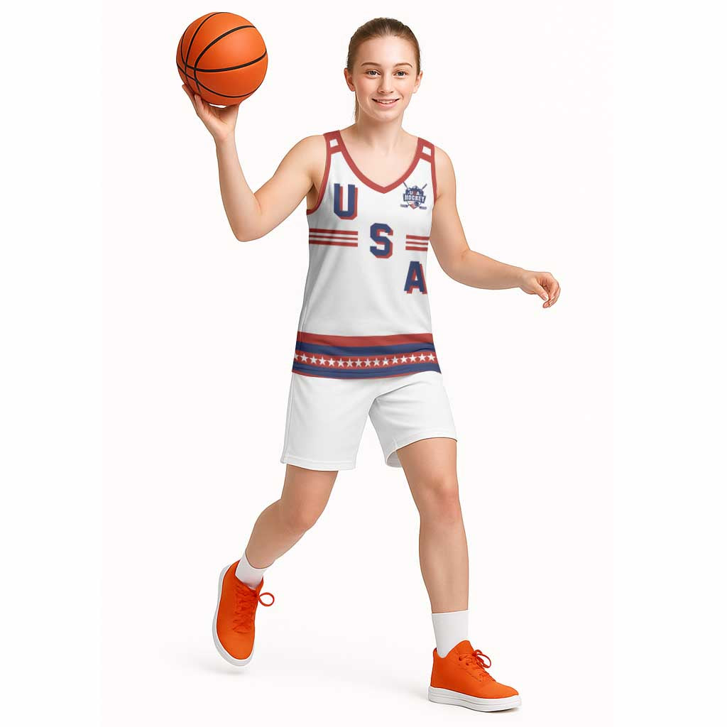 Custom Hockey 2026 USA White Basketball Jersey United States Go Champions