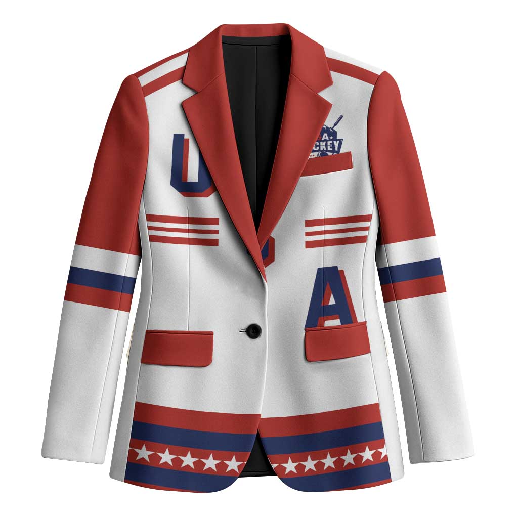Custom Hockey 2026 USA White Blazer United States Go Champions