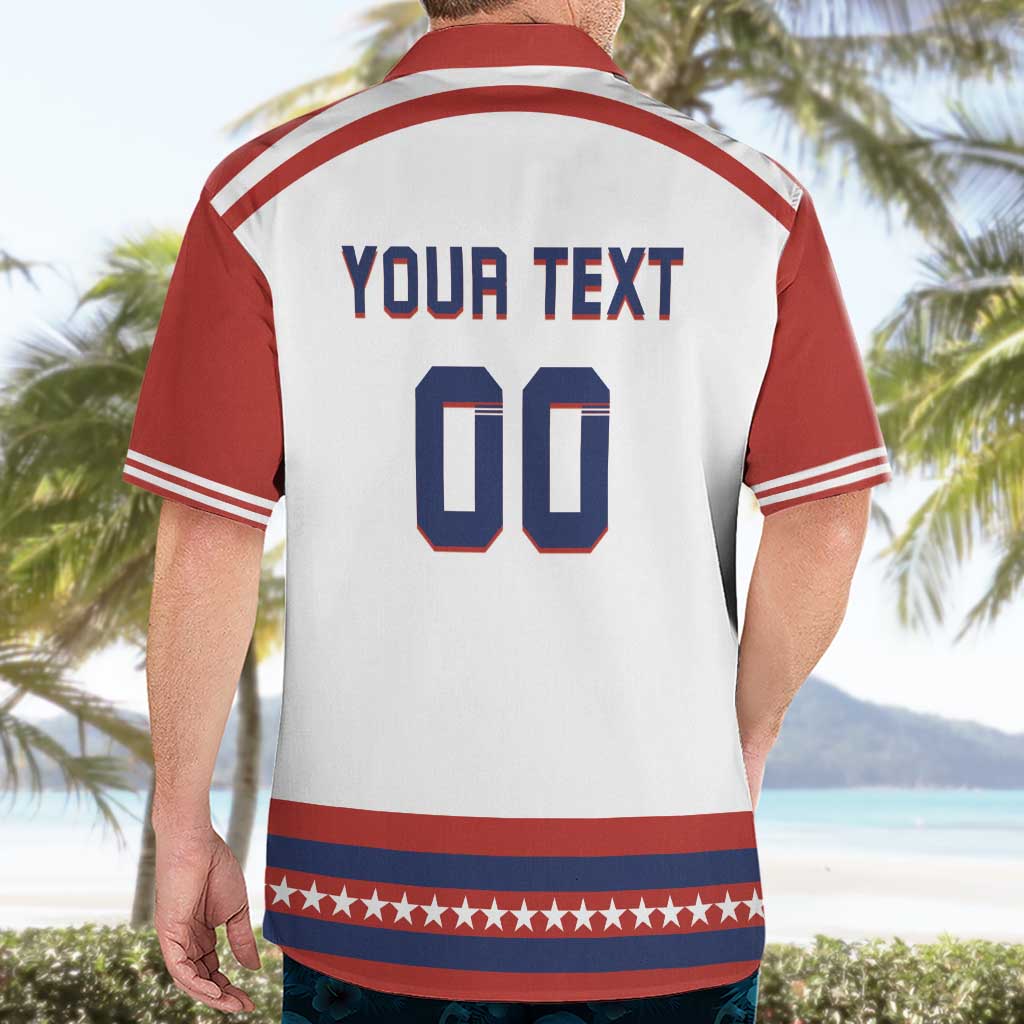 Custom Hockey 2026 USA White Hawaiian Shirt United States Go Champions