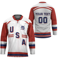 Custom Hockey 2026 USA White Hockey Jersey United States Go Champions