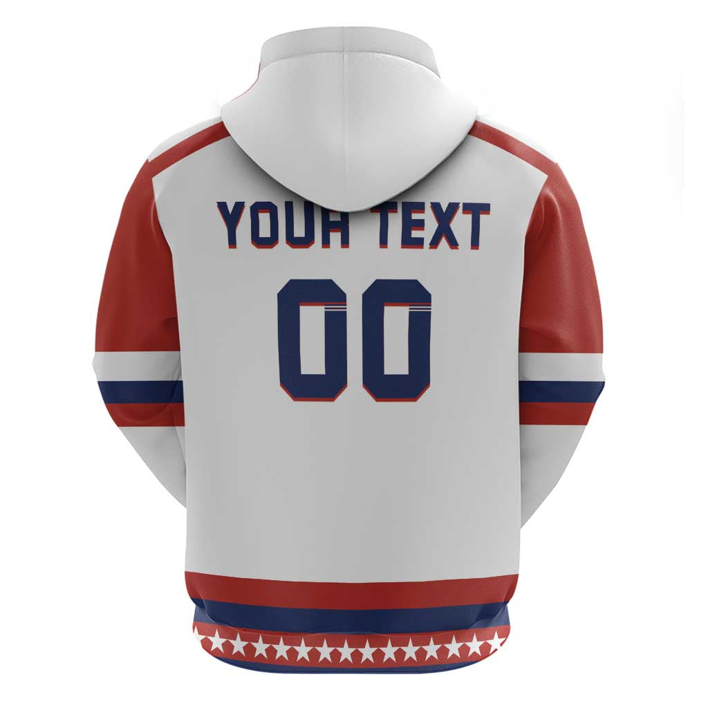 Custom Hockey 2026 USA White Hoodie United States Go Champions